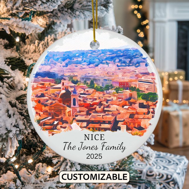 Ornamento Niza personalizado, regalo de Francia (Subido por el creador)