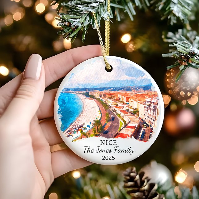 Ornamento Niza personalizado, regalo de Francia (Subido por el creador)