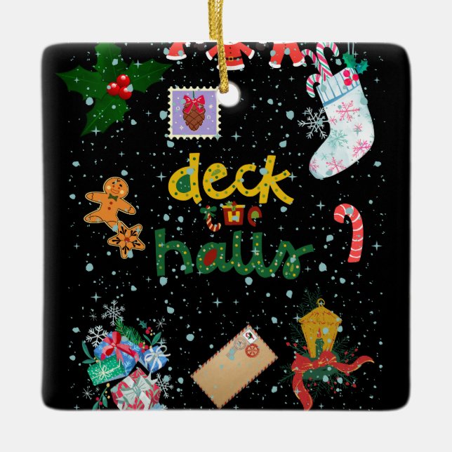 Ornamento nocturno de Navidades Snowy (Anverso)