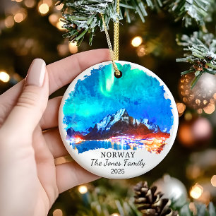 Ornamento noruego personalizado, regalo de Noruega