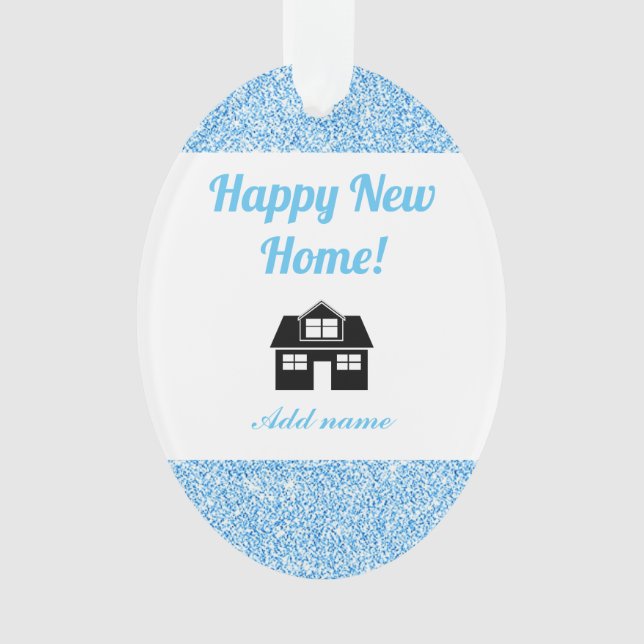 Ornamento nuevo y feliz personalizado (Anverso)