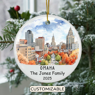 Ornamento Omaha personalizado, Nebraska