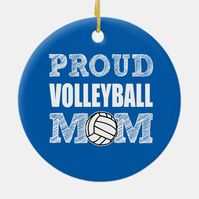 Ornamento orgulloso de la mamá del voleibol (Atrás)