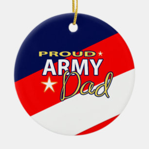 Ornamento orgulloso del papá del ejército con la