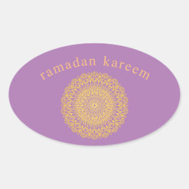 ornamento oriental morado ramadan kareem pegatina