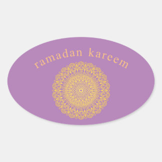 ornamento oriental morado ramadan kareem pegatina