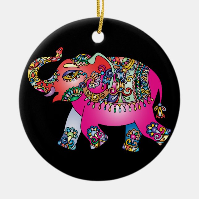 ornamento ornamental de elefante (Frente)