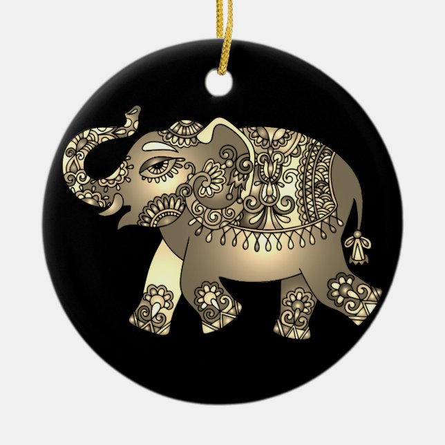 ornamento ornamental de elefante (Frente)