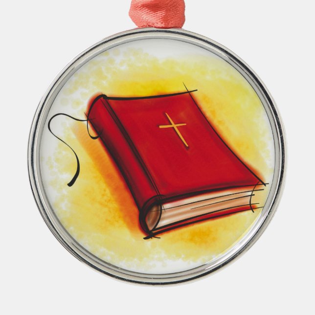Ornamento: Ornamento de Navidad de la Biblia (Frente)