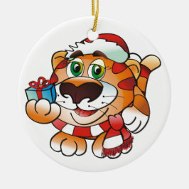 Ornamento: Ornamento navideño del tigre