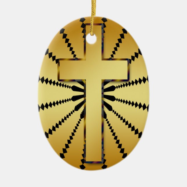 ORNAMENTO OVAL CRUZADO DEL ORO (Frente)