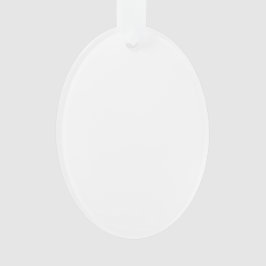 Ornamento oval de acrílico