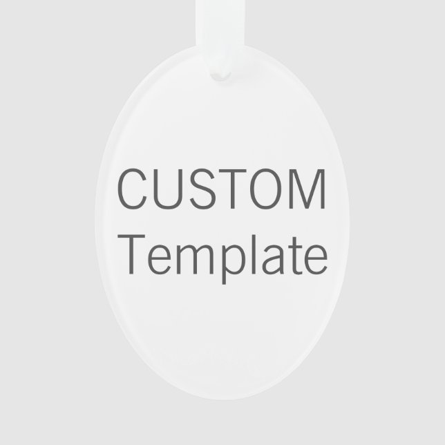 Ornamento OVAL de acrílico de encargo del árbol de (Anverso)