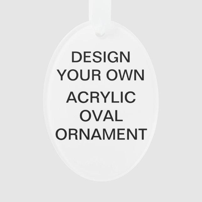 Ornamento OVAL de acrílico de encargo del árbol de (Anverso)