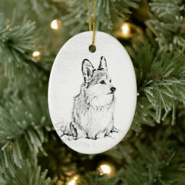Ornamento oval de Corgi