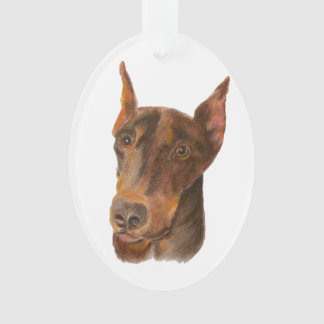 Ornamento oval de Doberman Pinscher