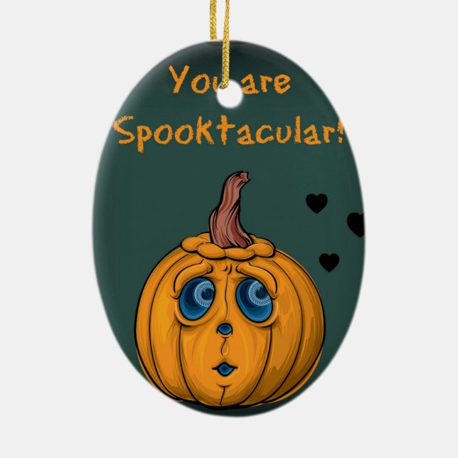 Ornamento oval de Halloween (Atrás)