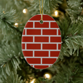 Ornamento óval de ladrillos (rojo ladrillo y gris)