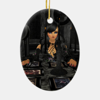 Ornamento oval de lectura tarot