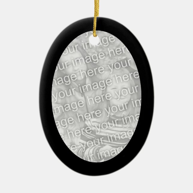 Ornamento oval de marco negro (Frente)