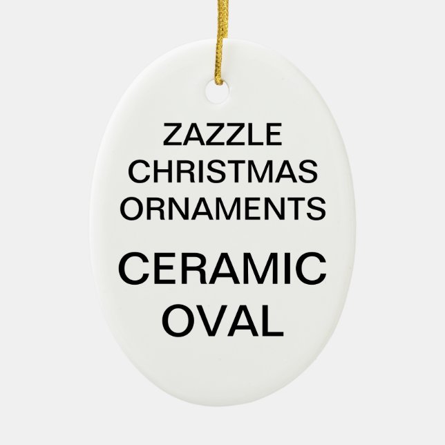 Ornamento oval del árbol de navidad de la (Frente)