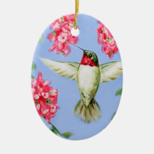 Ornamento oval del colibrí