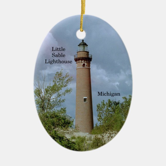 Ornamento oval del faro de Little Sable (Frente)