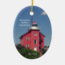 Ornamento oval del faro de Marquette Harbour