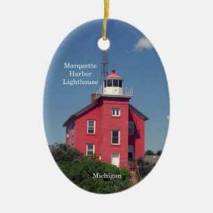 Ornamento oval del faro de Marquette Harbour
