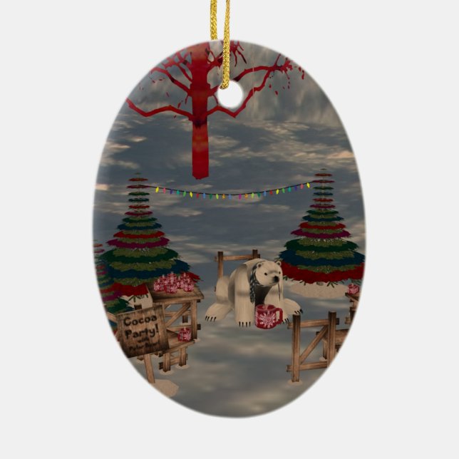 Ornamento óval del oso polar (Atrás)