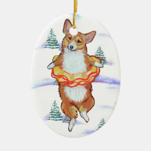 Ornamento oval Pembroke Welsh Corgi