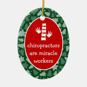 Ornamento oval personalizado del Chiropractor