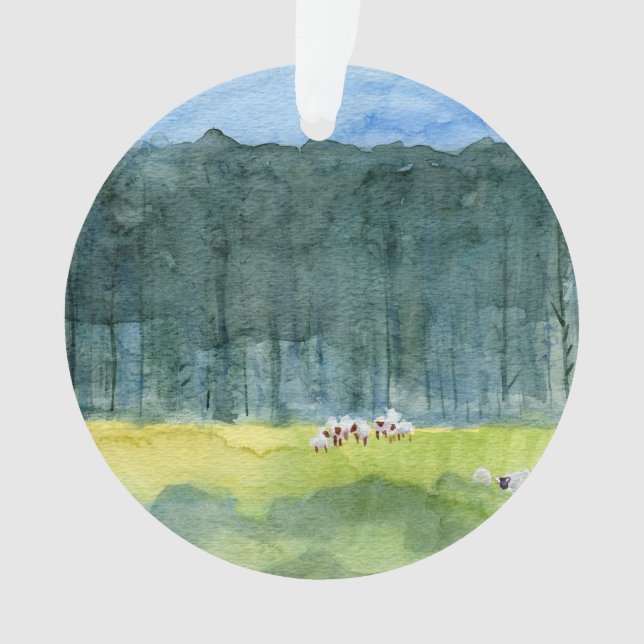 Ornamento pacífico del navidad del paisaje (Anverso)