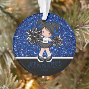 Ornamento para animadores negro y azul personaliza