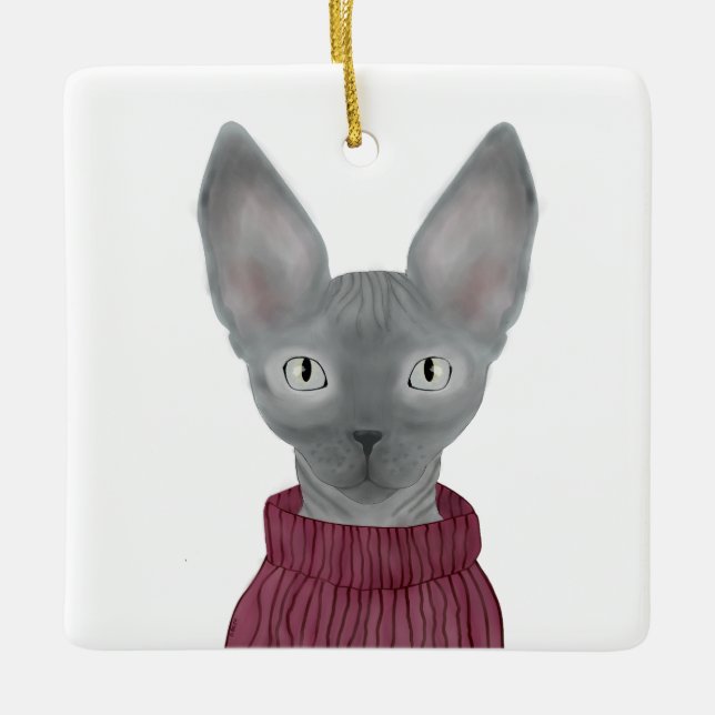 Ornamento para gatos Sfinx (Anverso)