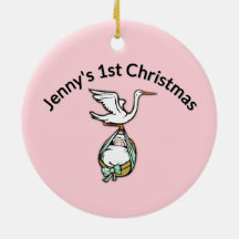 Ornamento para niñas bebés Primera Navidad