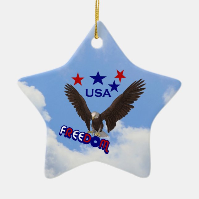 Ornamento patriótico del águila de la libertad (Frente)