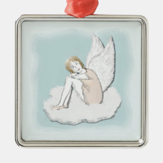 Ornamento pensativo del ángel