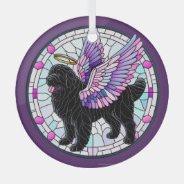 Ornamento permanente del perro Angel de Terranova