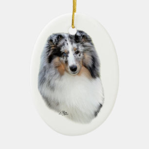 Ornamento Perro pastor-azul del merle de Shetland