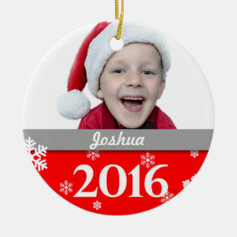 Ornamento personalizado 2016 del árbol de navidad
