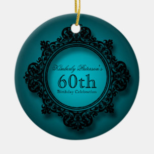 Ornamento personalizado 60.o cumpleaños del marco
