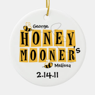 Ornamento personalizado abeja del recién casado