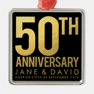 Ornamento personalizado aniversario del oro 50.o