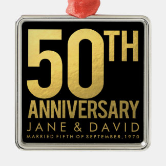 Ornamento personalizado aniversario del oro 50.o