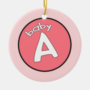 Ornamento personalizado "Baby A" para multiples