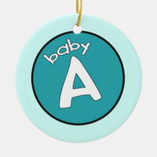 Ornamento personalizado "Baby A" para multiples