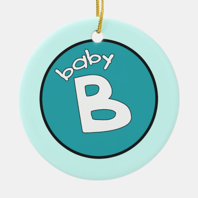 Ornamento personalizado "Baby B" para multiples (Frente)