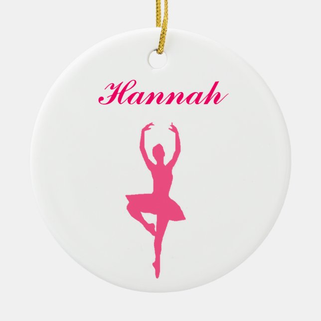 Ornamento personalizado bailarina del navidad (Frente)