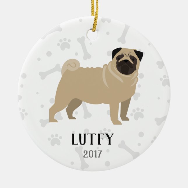 Ornamento personalizado barro amasado del navidad (Frente)